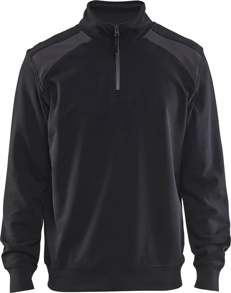 BlklderSweatshirtHalf-Zip2-farbig33531158SchwarzDunkelgrau-4XL