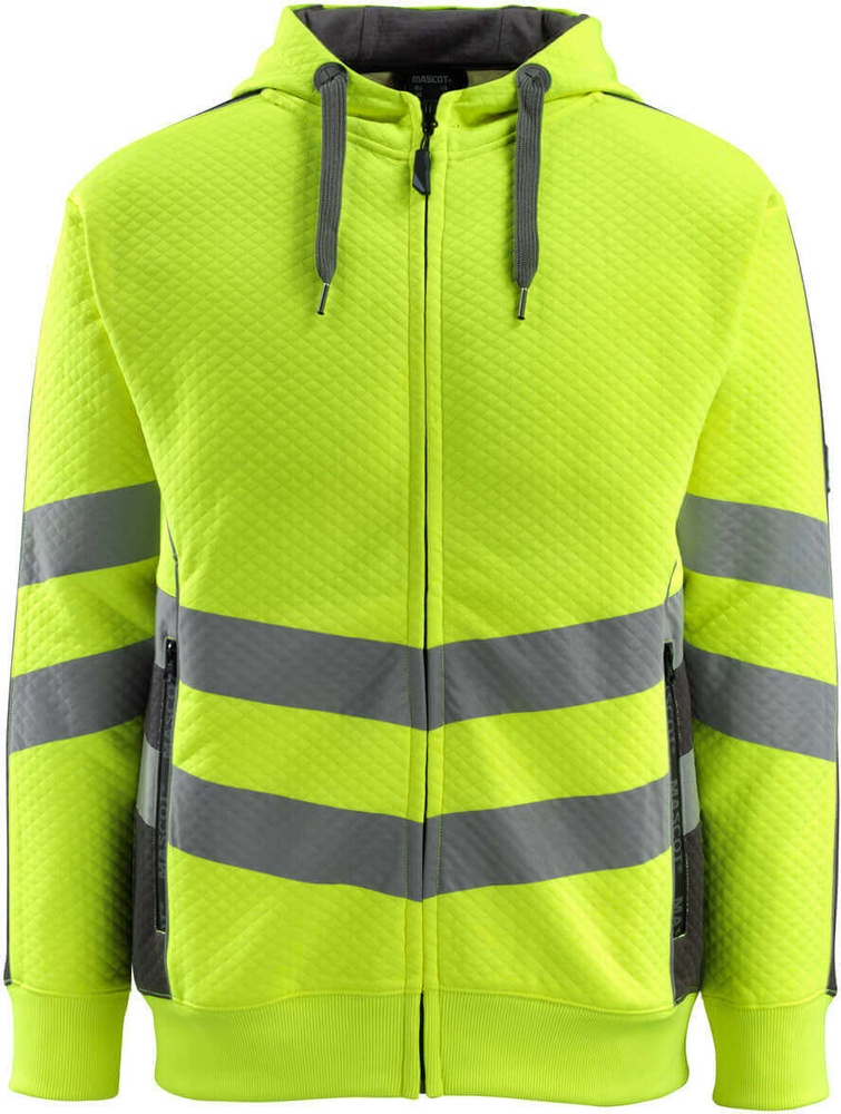 MascotKapuzensweatshirtmitReiverschlussCorbySafeSupreme50138-932Hi-visGelbDunkelanthrazit-XXL