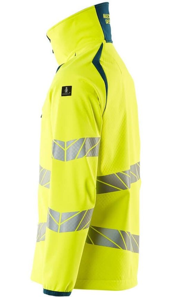 MascotSoftshellJackeAccelerateSafe19002-143Hi-visGelbDunkelpetroleum-XXL