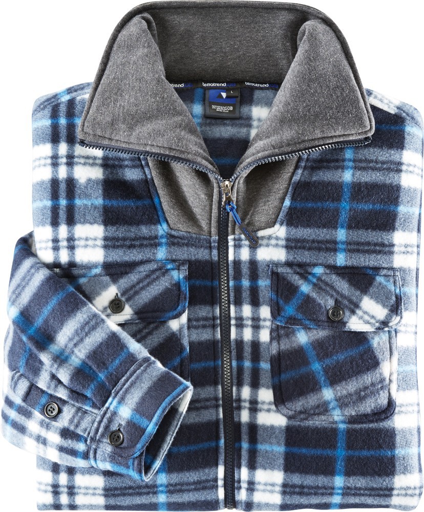 TerratrendJobBasicPlusThermohemdAnthrazitRoyalblau-2XL