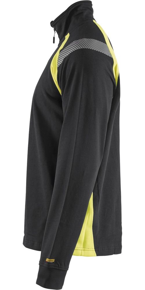 BlklderSweatshirtHalf-Zip34321158SchwarzHighVisGelb-4XL