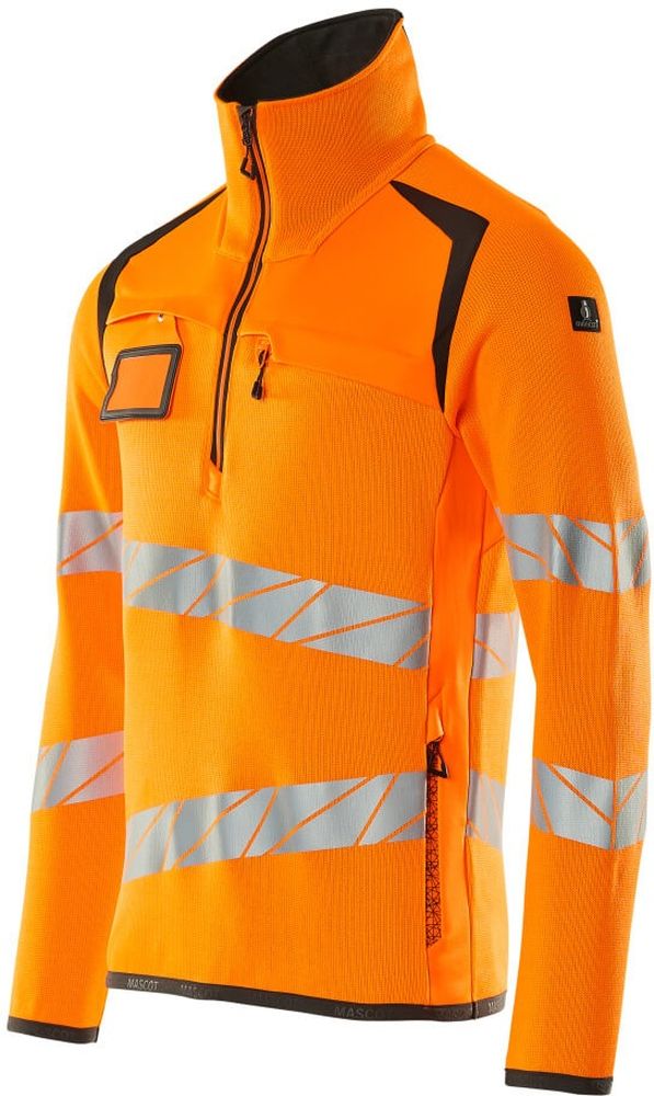 MascotStrickpullovermitkurzemReiverschlussAccelerateSafe19005-351Hi-visOrangeDunkelanthrazit-XXL
