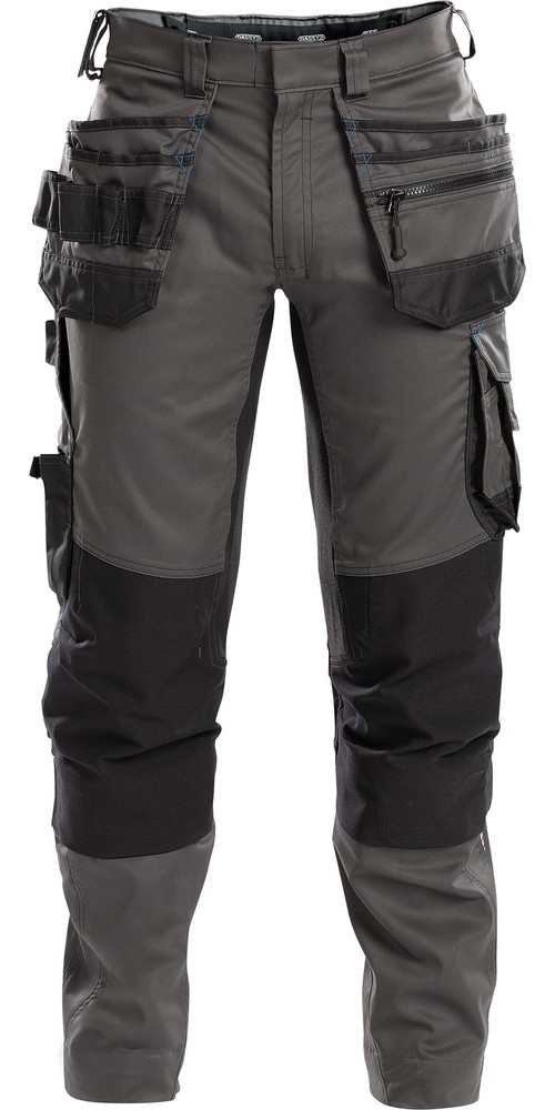 DassyArbeitshosemitStretchHolstertaschenundKniepolstertaschenFLUXPESCO41AnthrazitgrauSchwarz