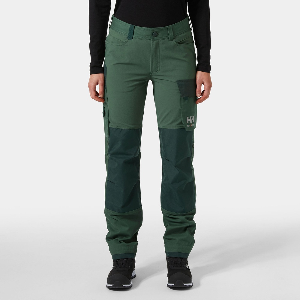 HellyHansenDamenArbeitshoseWOxford4XCNCTPant77597SpruceDarkestSpruce-C34