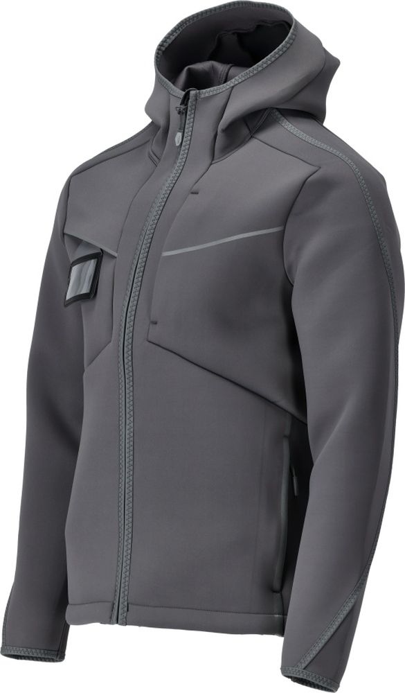 MascotSoftshellJackemitKapuzeCustomized22086-662Anthrazitgrau-XXL