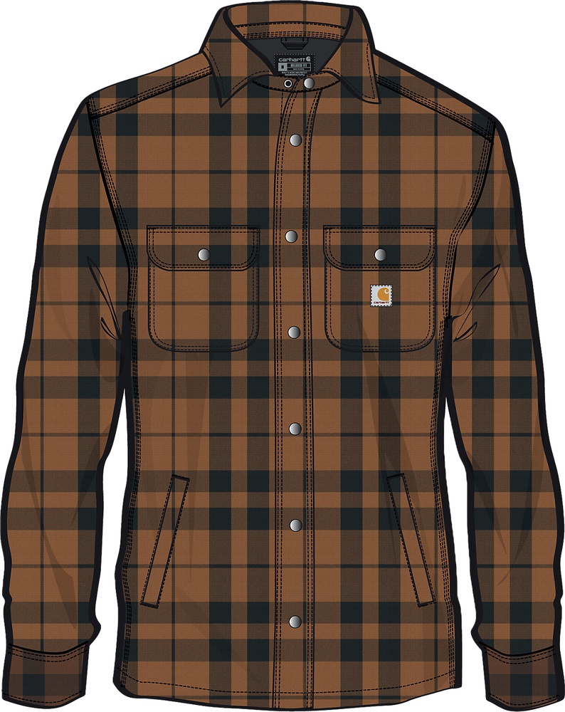 CarharttFlannelSherpa-LinedShirtJac107017CarharttBrown-XXL