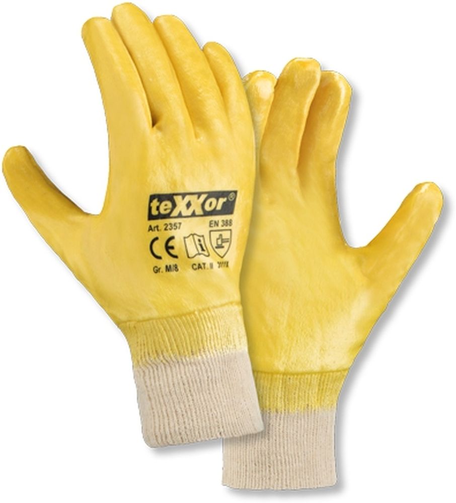 teXXorNitril-HandschuheStrickbund12Stck2357GelbBeige-7