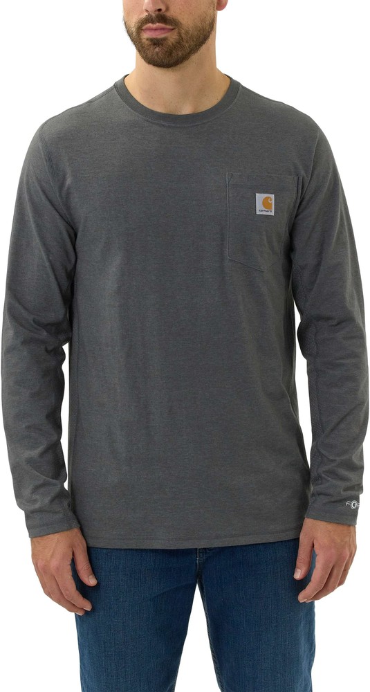 CarharttDamenLongsleeveForceFlexPocketT-ShirtLSCarbonHeather CarharttDamenLongsleeveForceFlexPocketT-ShirtLSCarbonHeather