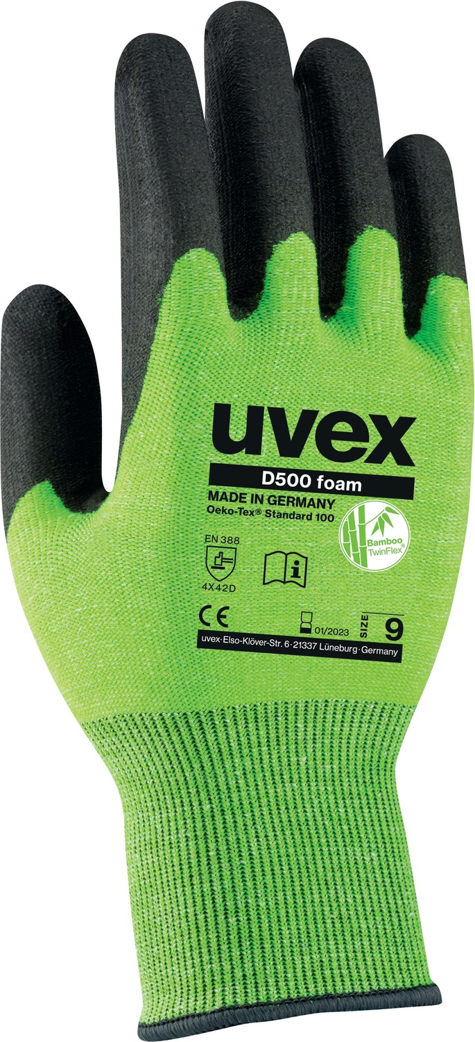 UvexSchutzhandschuheD500Foam606046060410Paar