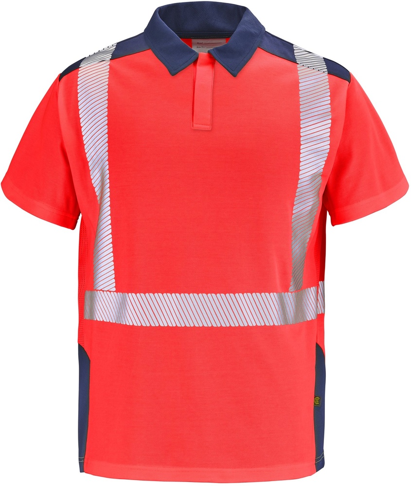 CepovettKurzarm-PoloshirtFluoSafeXp9T86FluoRedNavy-S