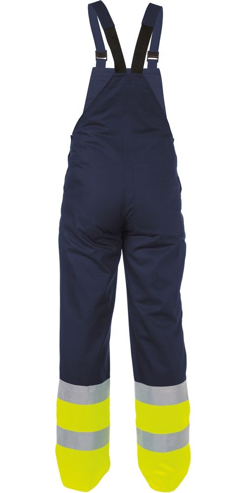 BasicLineOverallWarnschutzlatzhoseAnnecyDunkelblauNeongelb-44