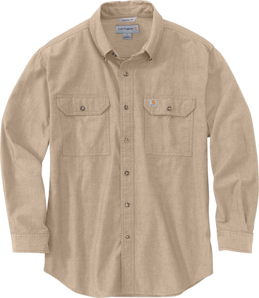 CarharttHemdLooseChambrayLSShirtDarkTanChambray CarharttHemdLooseChambrayLSShirtDarkTanChambray