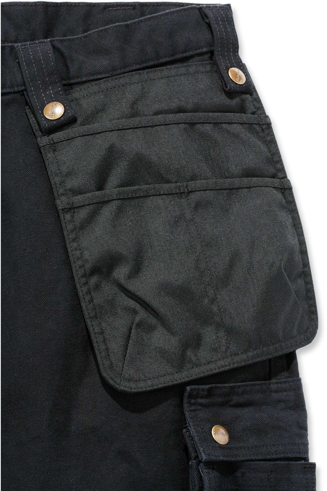 CarharttHerrenHoseWashedDuckMultipocketPantBlack