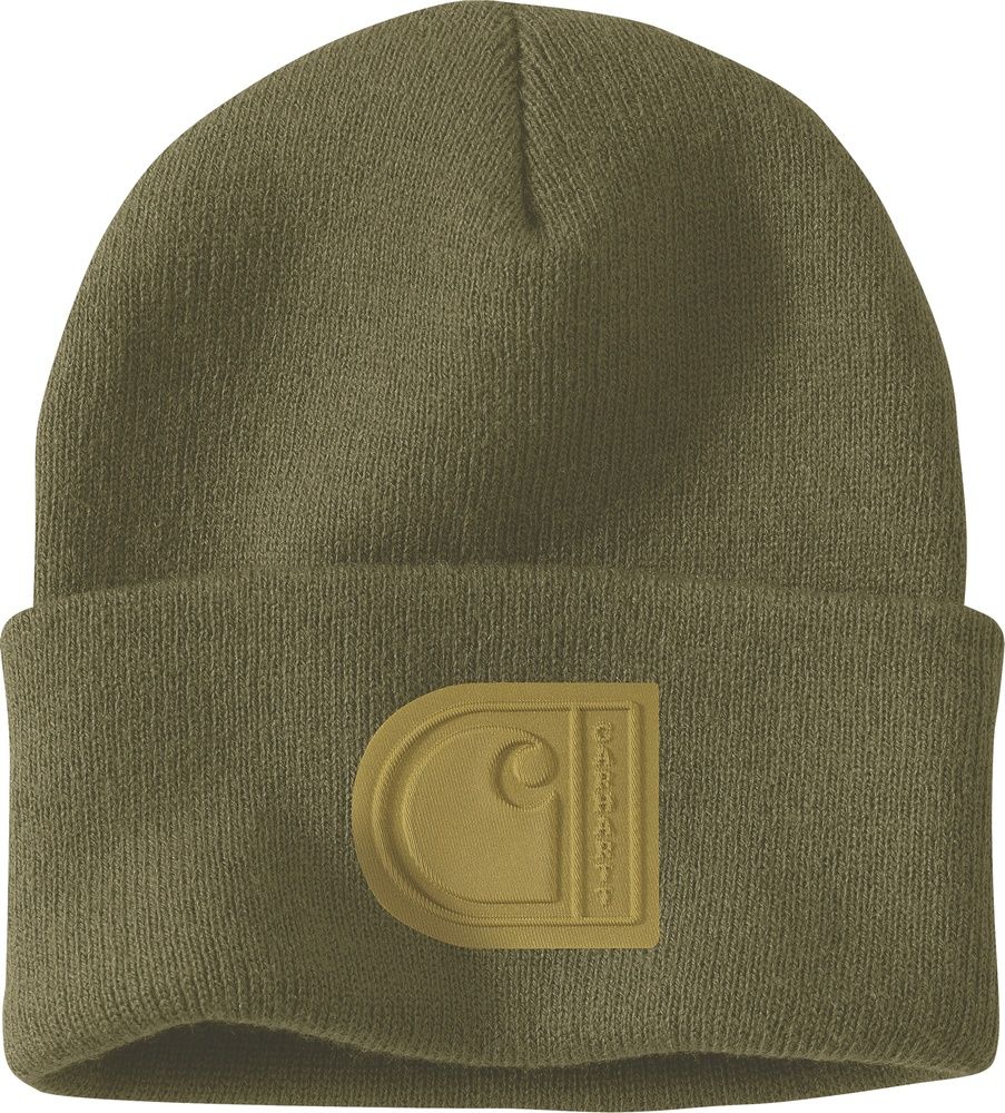 CarharttKnitCuffedCPatchBeanie107190DarkBronzedGreen CarharttKnitCuffedCPatchBeanie107190DarkBronzedGreen