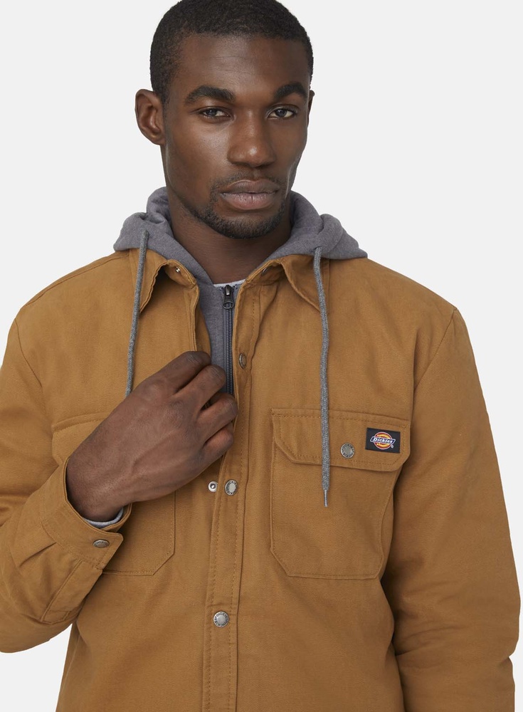 DickiesJackeFleeceHoodedDuckShirtJackRelaxedDK0A4XTI