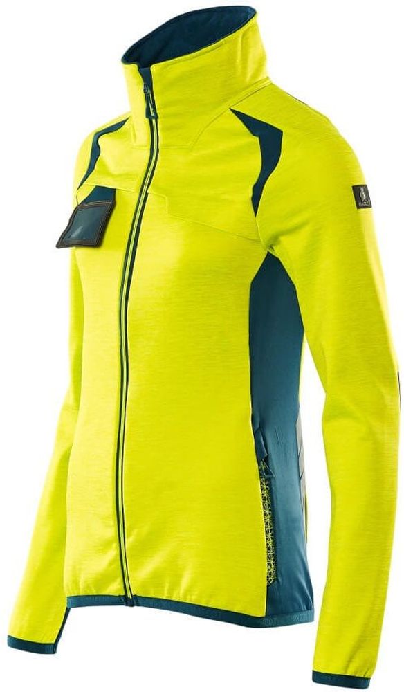 MascotDamenFleecepullovermitReiverschlussAccelerateSafe19453-316Hi-visGelbDunkelpetroleum-XXL