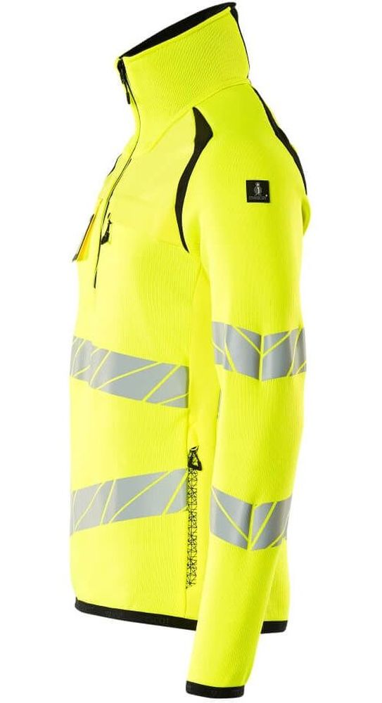 MascotStrickpullovermitkurzemReiverschlussAccelerateSafe19005-351Hi-visGelbSchwarz-XXL