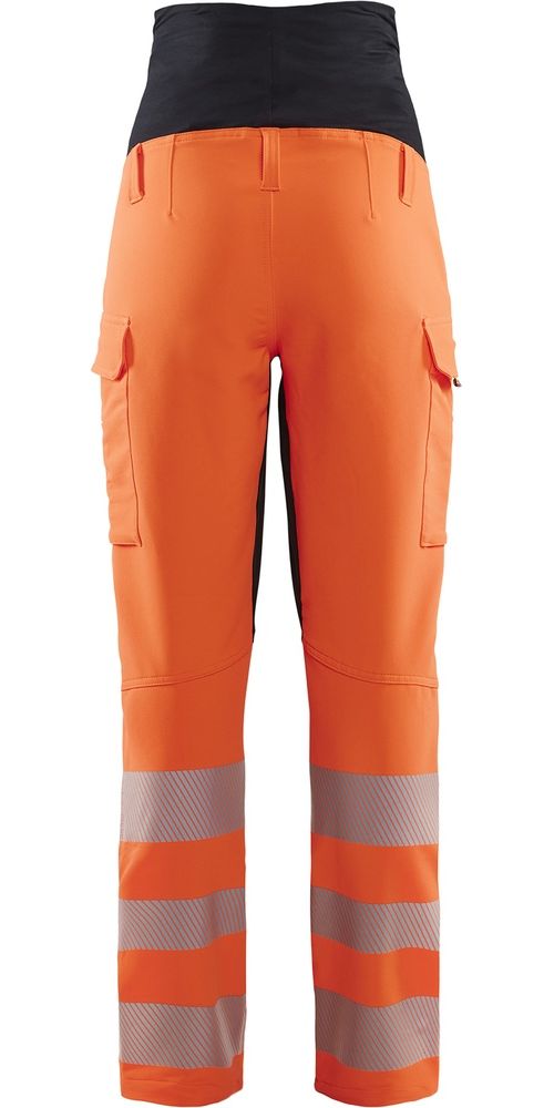 BlklderDamenArbeitshoseHighVisUmstandshose4-Wege-Stretch71001642OrangeSchwarz-L
