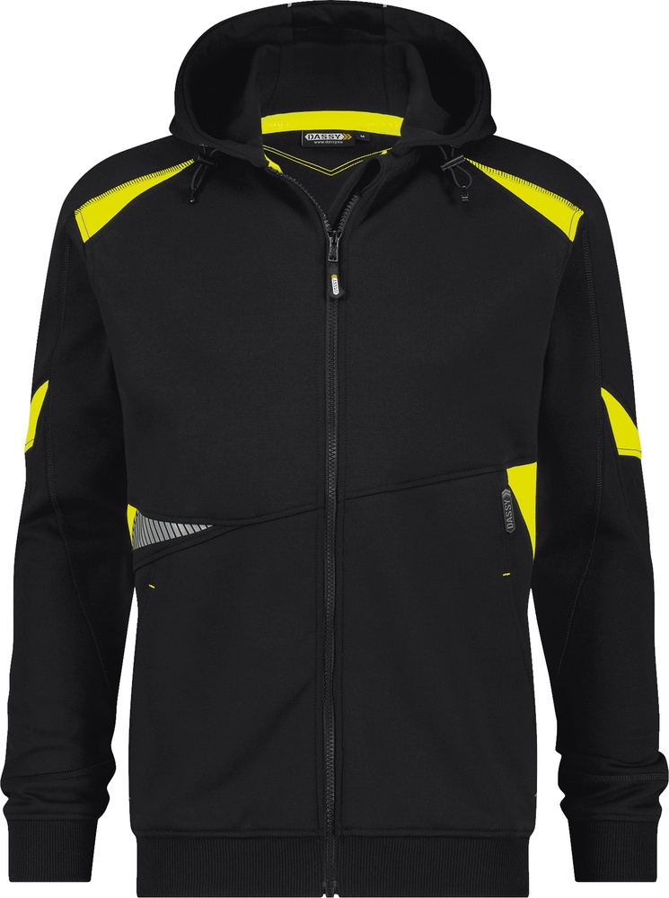 DassyKapuzensweatshirtSantosSchwarzNeongelb-XS