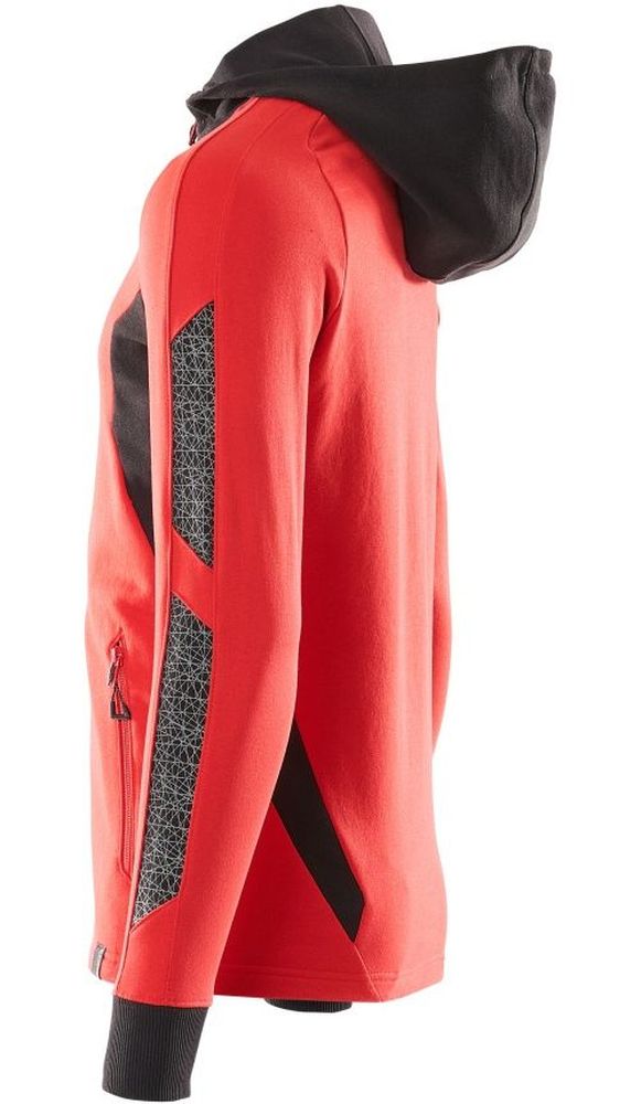 MascotKapuzensweatshirtmitReiverschlussAccelerate18584-962VerkehrsrotSchwarz-XXL