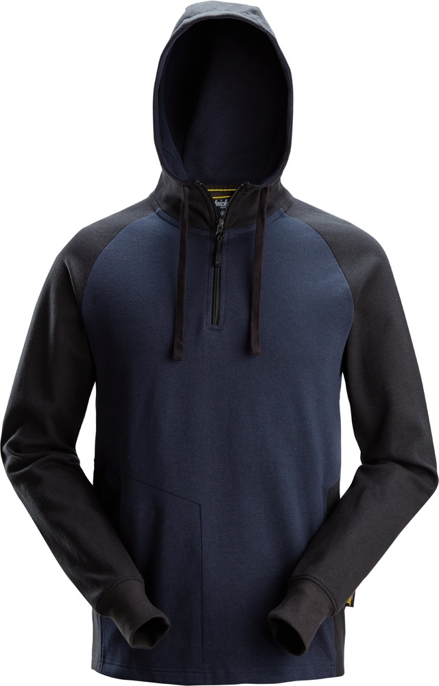 SnickersWorkwear2-FarbenHZHoodie2842Navy-Schw-XS