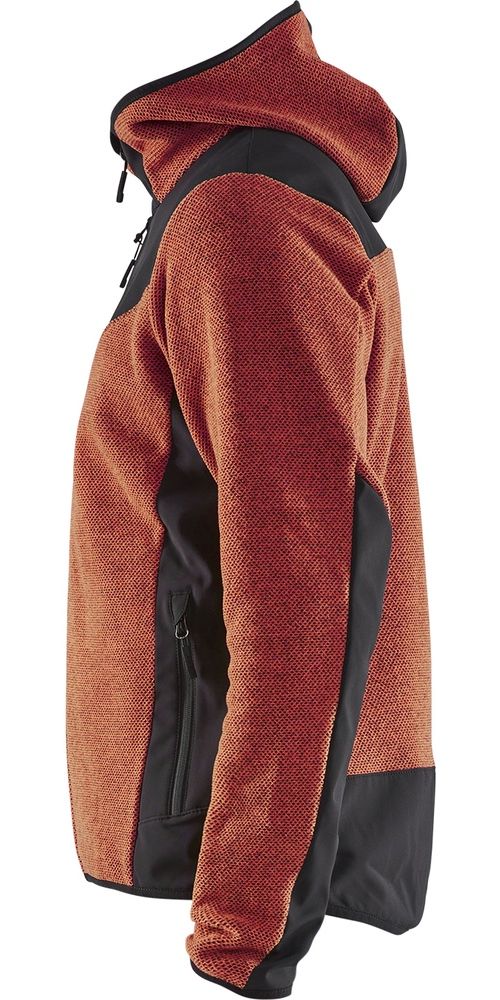 BlklderArbeitsjackeStrickjackemitSoftshell59402536RostrotSchwarz-4XL