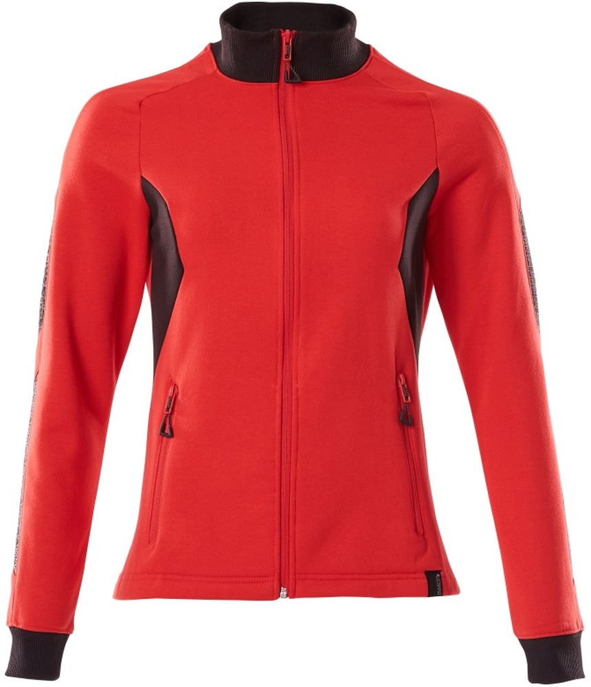 MascotDamenSweatshirtmitReiverschlussAccelerate18494-962VerkehrsrotSchwarz-XXL