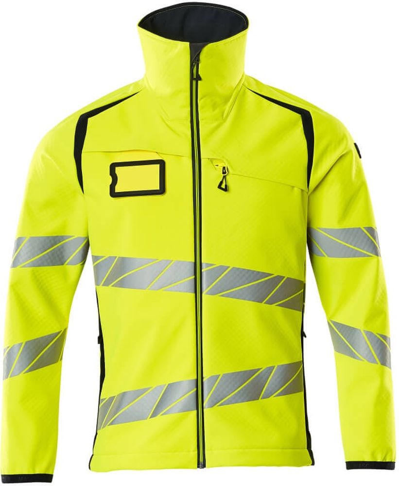 MascotSoftshellJackeAccelerateSafe19002-143Hi-visGelbSchwarzblau-XXL