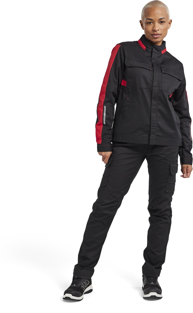 BlklderDamenArbeitsjackeIndustrieJackeStretch44431832SchwarzRot-L
