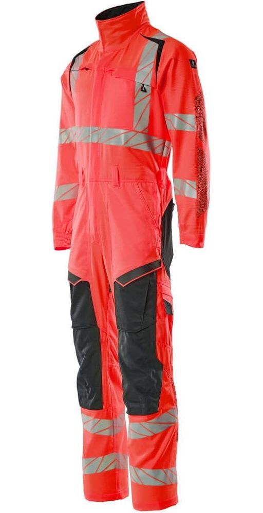 MascotOverallmitKnietaschenAccelerateSafe19519-236Hi-visRotSchwarzblau-XXL