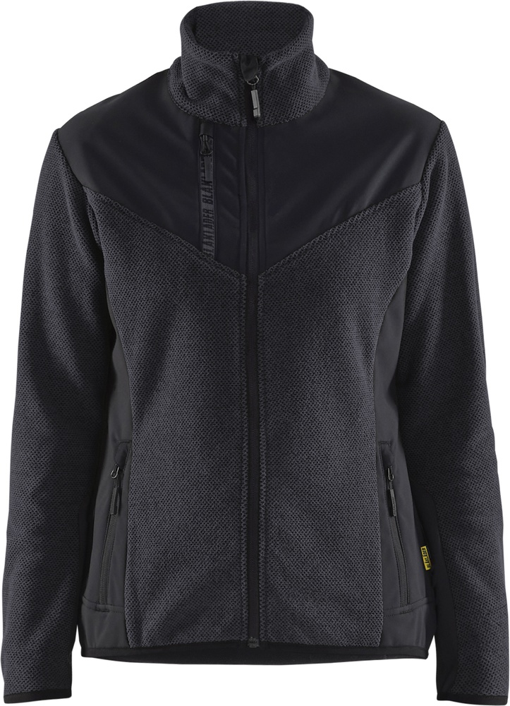 BlklderDamenArbeitsjackeStrickjackemitSoftshell59432536DunkelgrauSchwarz-L