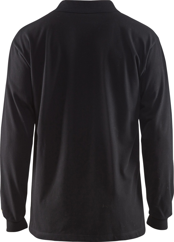 BlklderFlammschutzLangarmPoloshirt33741741Schwarz-4XL
