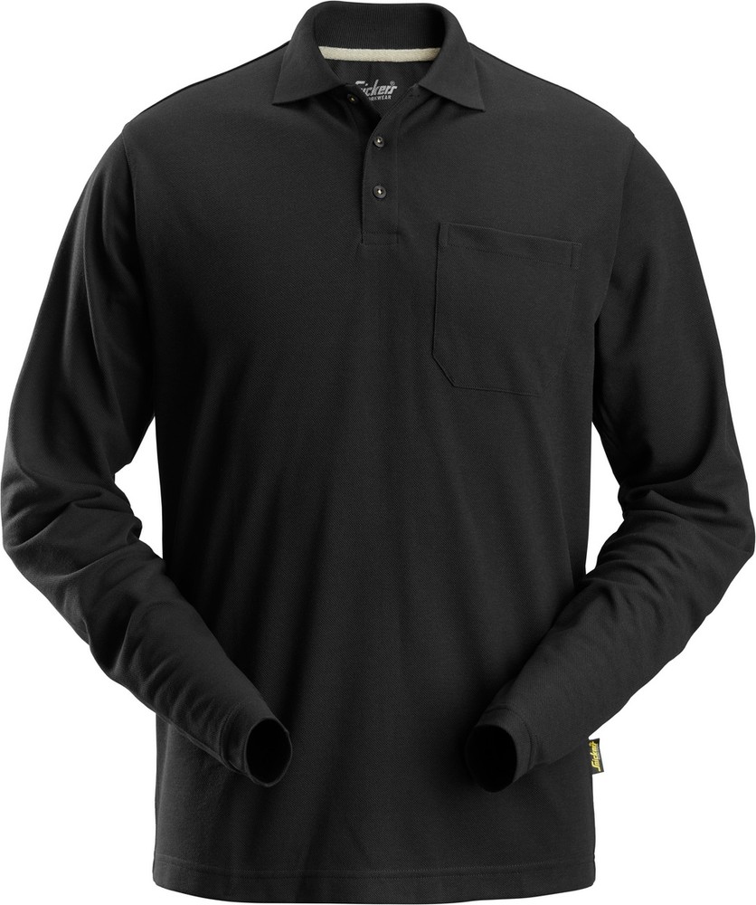 SnickersWorkwearLangarm-PoloshirtSchwarz