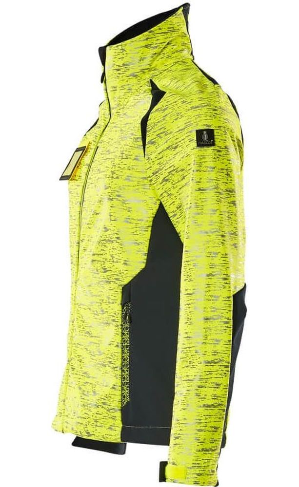 MascotDamenSoftshellJackeAccelerateSafe19212-291Hi-visGelbSchwarzblau-XXL