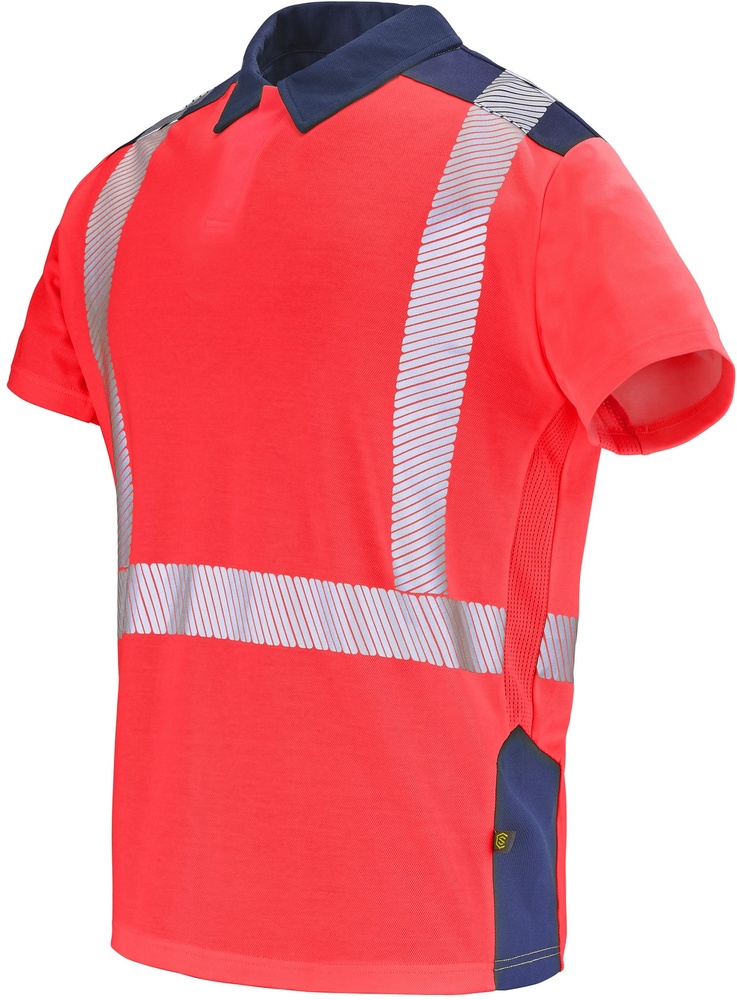 CepovettKurzarm-PoloshirtFluoSafeXp9T86FluoRedNavy-S