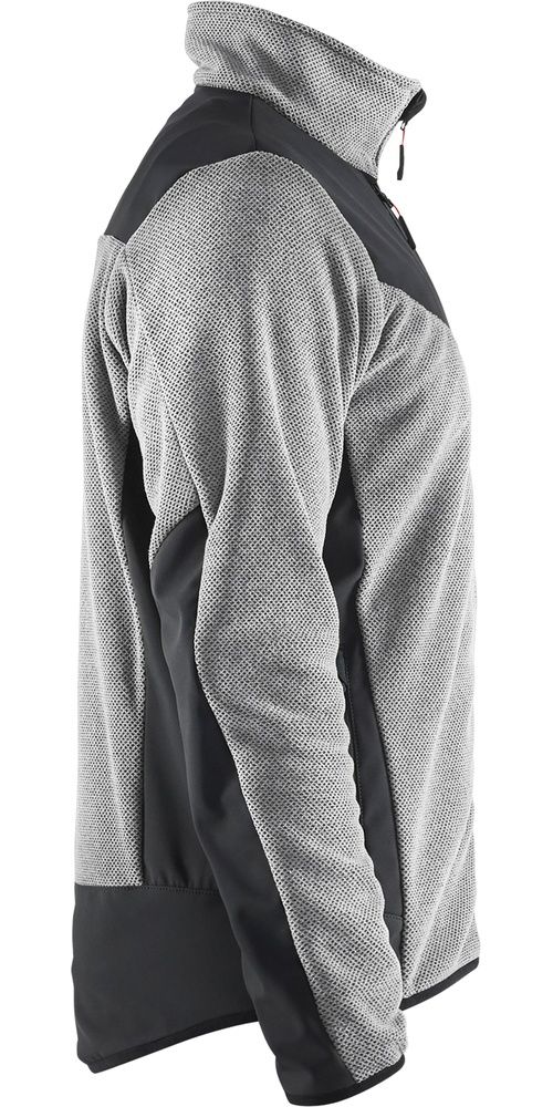 BlklderArbeitsjackeStrickjackemitSoftshell59422536GrauMelangeSchwarz-4XL