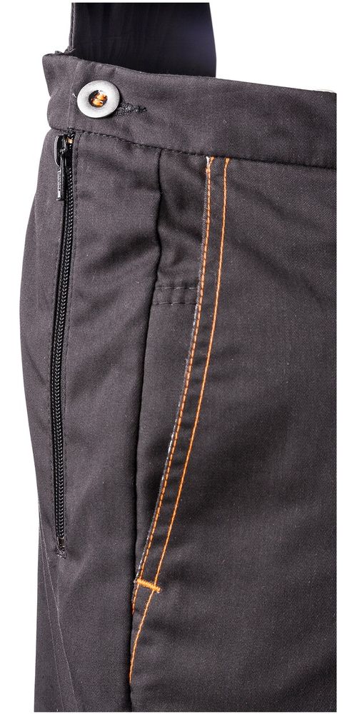SIPOverallBaseProSchnittschutzlatzhoseKlasse1TypA1RG1AnthrazitgrauSchwarzNeonoran-3XL