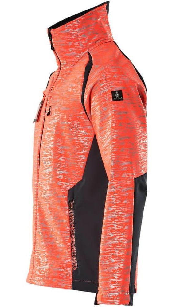 MascotSoftshellJackeAccelerateSafe19202-291Hi-visRotSchwarzblau-XXL