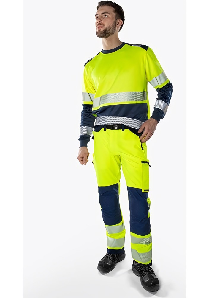 FristadsHighVisGreenStretchhoseKl22645GSTPWarnschutz-OrangeMarine-C44