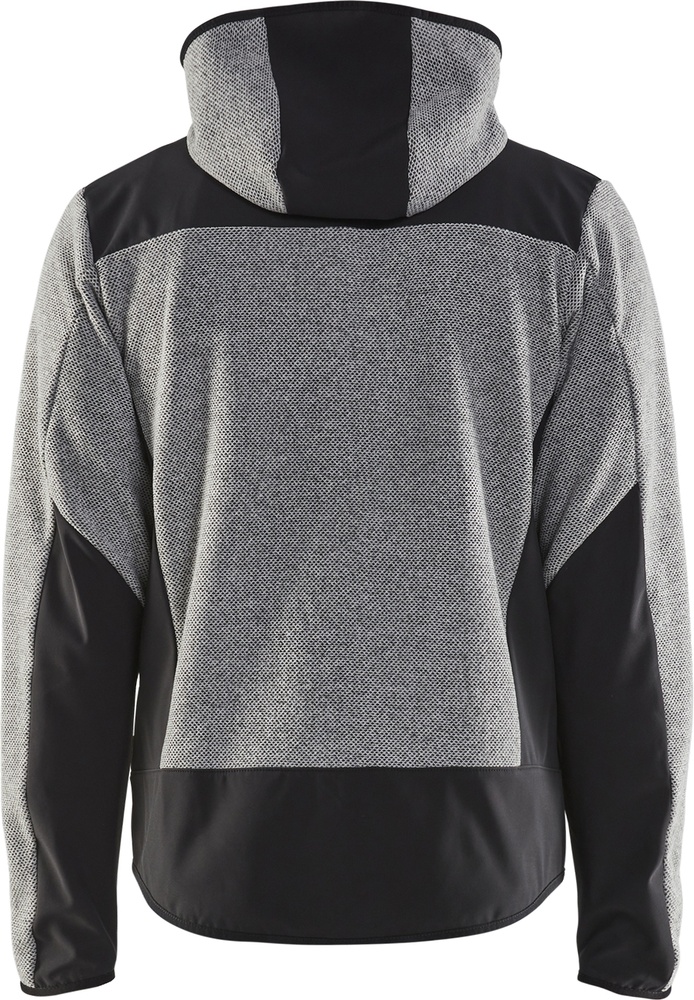 BlklderArbeitsjackeStrickjackemitSoftshell59402536GrauMelangeSchwarz-4XL