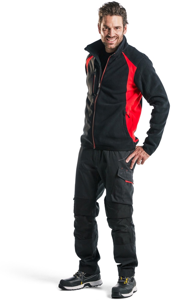 BlklderArbeitsjackeFleecejacke47302510SchwarzRot-4XL