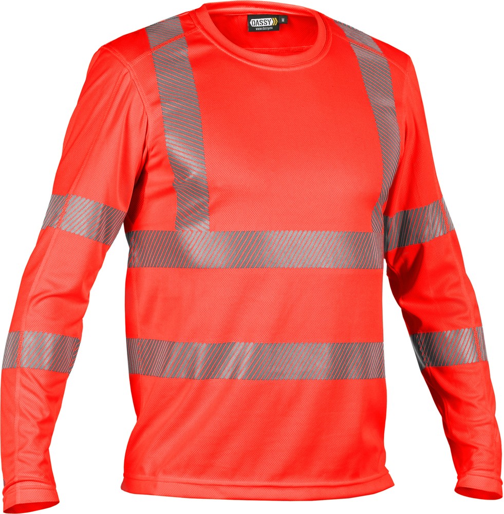 DassyWarnschutzUV-T-ShirtmitlangenrmelnCartervillePES06Neonrot