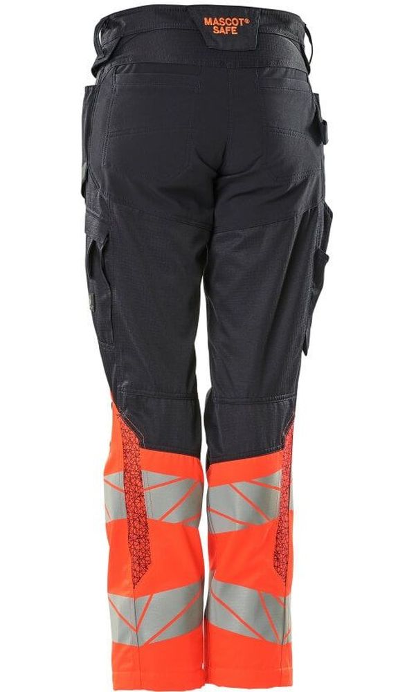 MascotDamenHosemitKnietaschenAccelerateSafe19678-236SchwarzblauHi-visRot-C3476