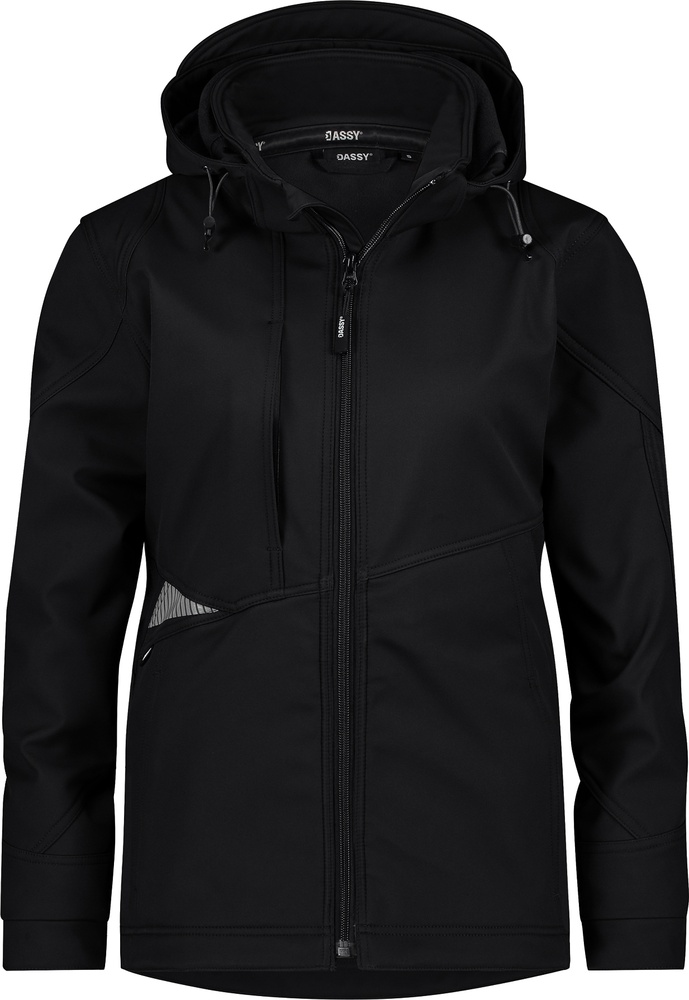 DassyDamenSoftshell-JackeGravityNextWomenSchwarzAnthrazitgrau-XS