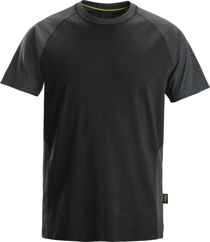 SnickersArbeitsshirt2-FarbenT-ShirtSchwarzStahlgrau