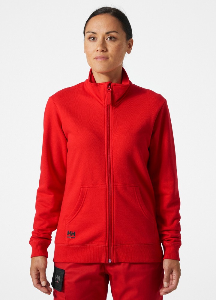 HellyHansenDamenManchesterZipSweatshirtAlertRed-XS