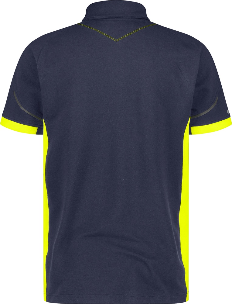 DassyPoloshirtVeracruzNachtblauNeongelb-XS