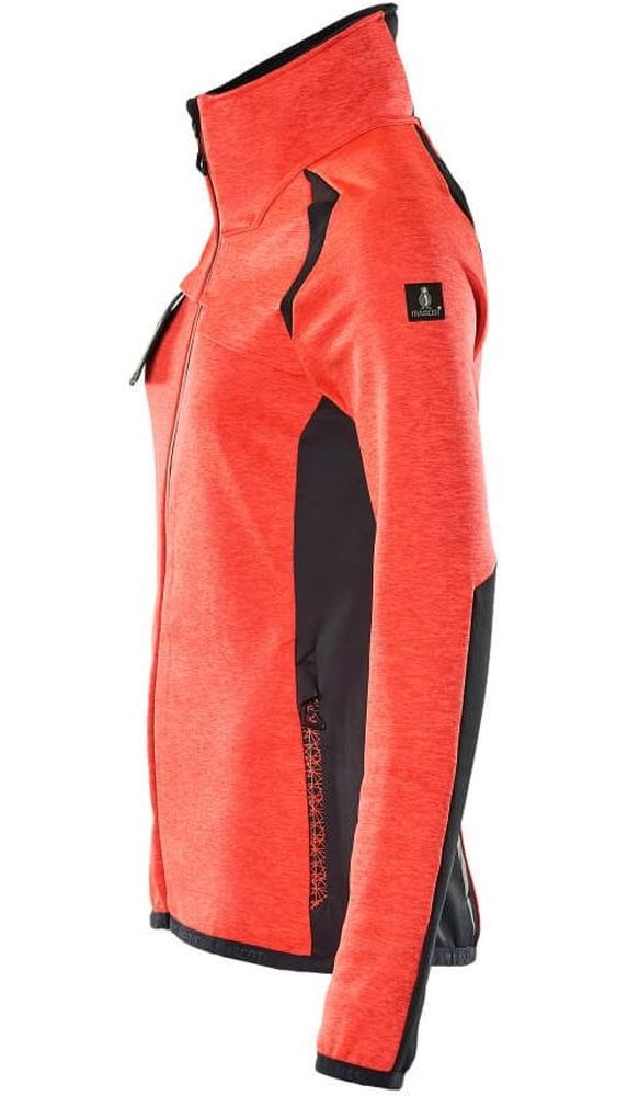 MascotDamenFleecepullovermitReiverschlussAccelerateSafe19453-316Hi-visRotSchwarzblau-XXL