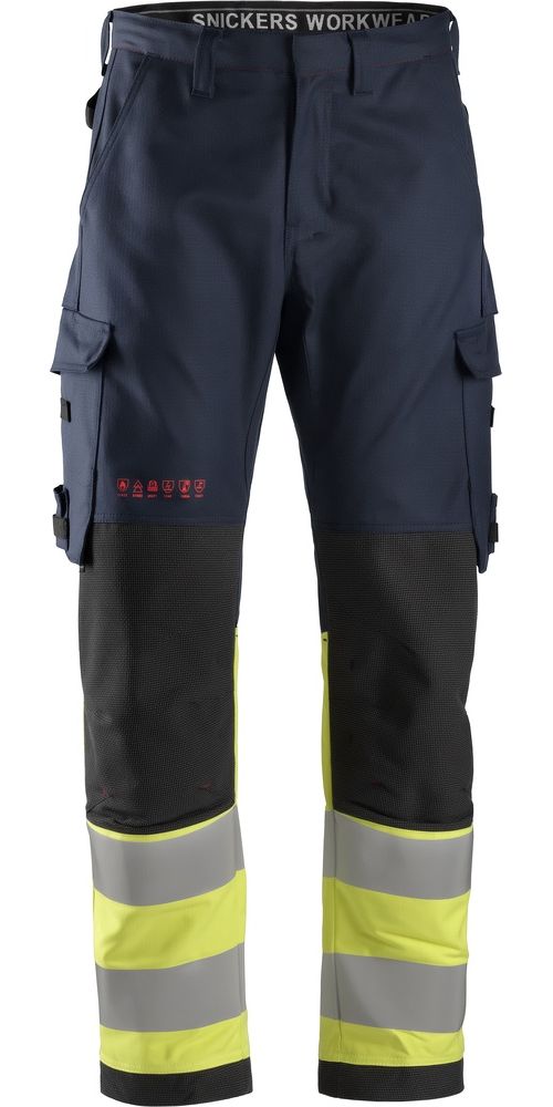 SnickersWorkwearProtecWorkHigh-VisArbeitshoseKl16363Navy-Hv-Gelb-44