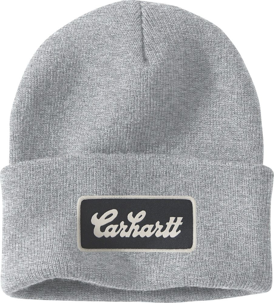 CarharttKnitCuffedScriptPatchBeanie107007 CarharttKnitCuffedScriptPatchBeanie107007